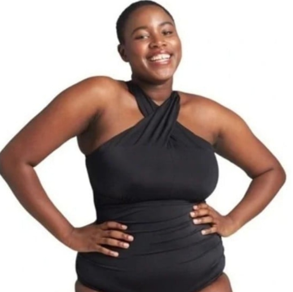 NWOT Lane Bryant Cacique one piece swimsuit sz 26 no wire